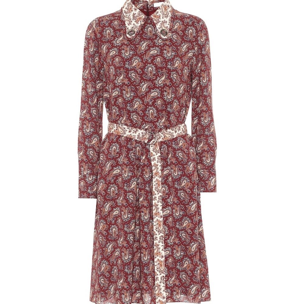 Chloé Floral silk crêpe de chine minidress